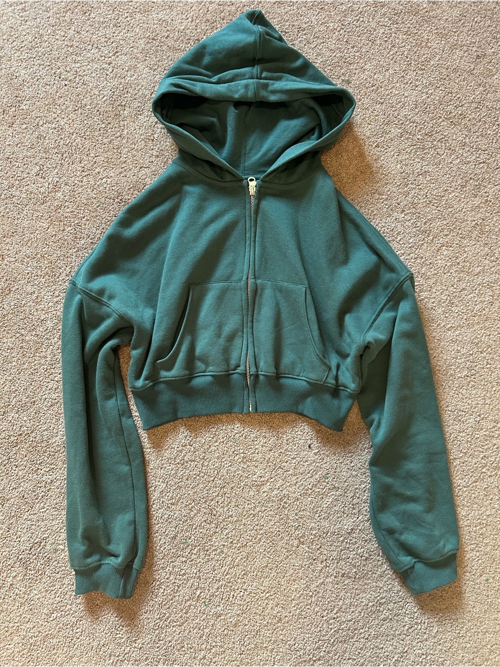 H&M divided cropped zip up sweater